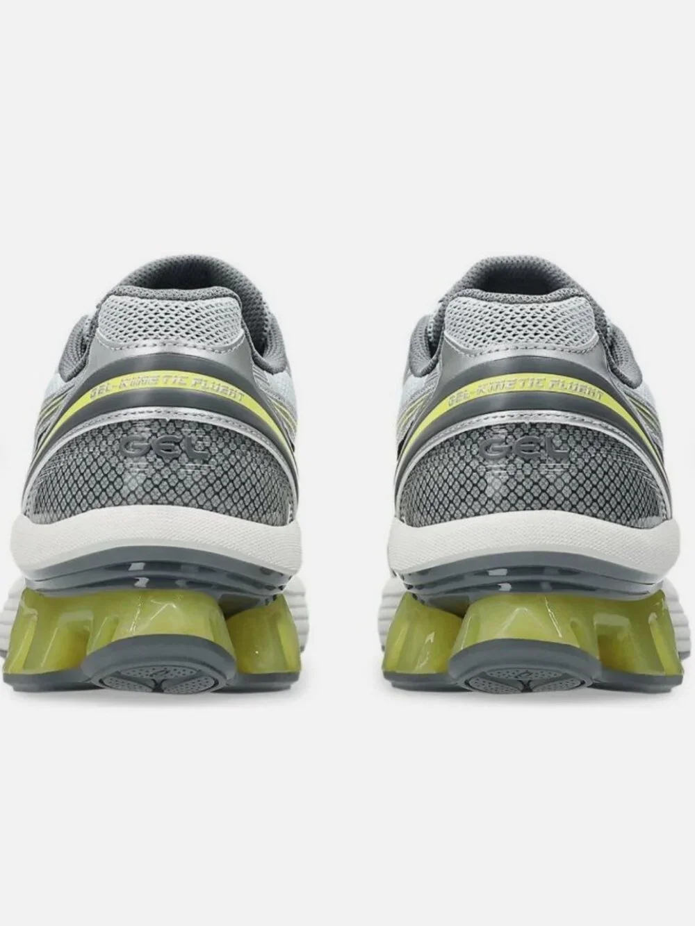 NEW Asics GEL Kinetic Fluent Grey Silver Green Mens 11.5 US 46 EUR NEW IN BOX